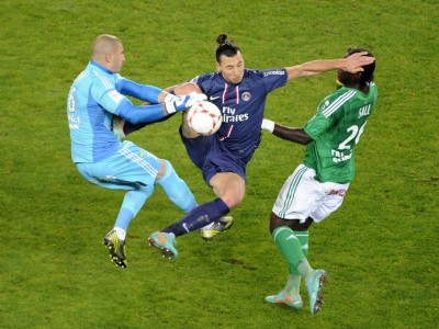 Zlatan Ibrahimovic (PSG vs St-Etienne, Paris, FRANCE, 2012) Copyright JEAN-MARIE HERVIO