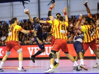 Luc Abalo (PSG vs Barcelone, Paris, FRANCE, 2013) Copyright ALAIN GADOFFRE